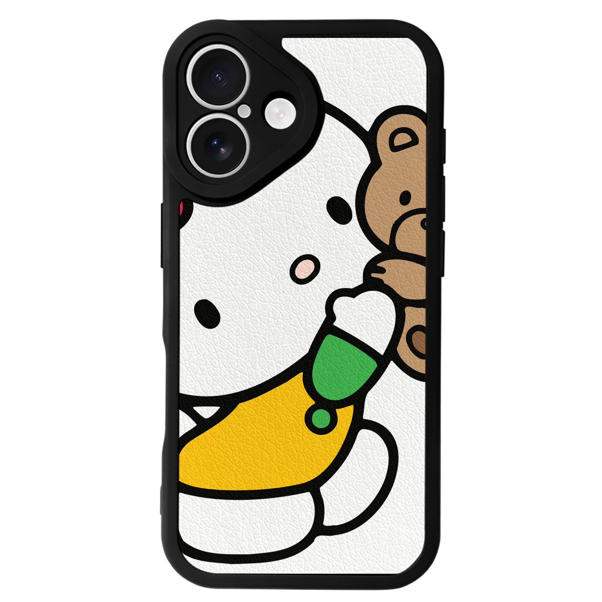 （画像用） Hello Kitty ハローキティ 【iPhone 16シリーズ対応】シリコンスマホケース（レザー調） 材質：シリコン
